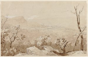 ニューヨーク州オレンジ郡ボールド山からの眺め 作： Jasper F. Cropsey