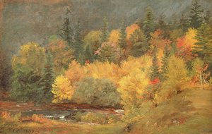 1855年の小川の秋 作： Jasper Francis Cropsey