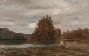Esopusの灰色の日、1882年。 作： Jasper Francis Cropsey