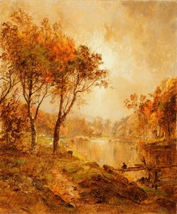 ラマポ川沿い、1888 作： Jasper Francis Cropsey