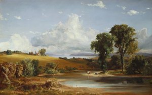 ハドソンの夏の午後、1852年 作： Jasper Francis Cropsey