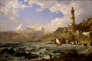 ジェノヴァ海岸 作： Jasper Francis Cropsey