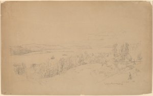 ヘイスティングスのハドソン川 作： Jasper Francis Cropsey