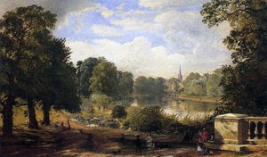 蛇紋岩、ハイドパーク、ロンドン、1858 作： Jasper Francis Cropsey