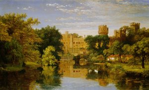1857年、イギリスのウォーリック城。 作： Jasper Francis Cropsey