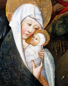 メアリーと子供、「エジプトへの逃避」の細部、ベルドゥの祭壇画