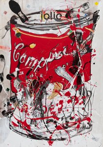 Jolie Soup Can, 2019（キャンバスにハウスペイントとインク） 作： Jay Batlle