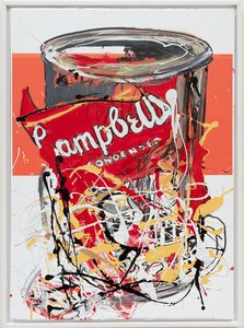 Soup Can 2 Russian, 2019（キャンバスにハウスペイントとインク） 作： Jay Batlle