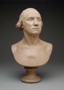 ジョージ・ワシントン、1786年頃（塗られた石膏） 作： Jean Antoine Houdon