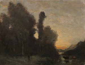 風景、夕暮れの情景