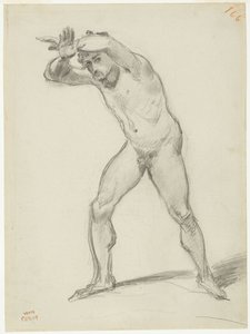 立っている男性のヌード 作： Jean-Baptiste-Camille Corot
