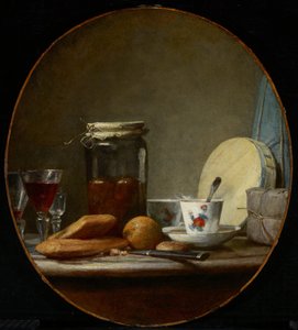 アプリコットの瓶 作： Jean Baptiste Simeon Chardin
