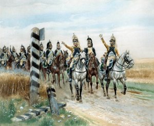 ボーダーポスト 第23回 ドラゴン 水彩画 エドゥアール・ディテール（1848-1912）作。19世紀パリ、アルミー美術館 作： Jean Baptiste Edouard Detaille