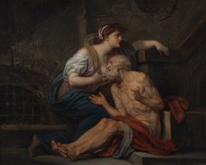 シモンとペロ："ローマの慈善" 作： Jean-Baptiste Greuze