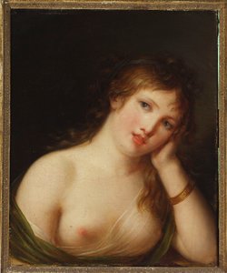 若い女性の肖像 作： ジャン・バプティスト・グレーズ