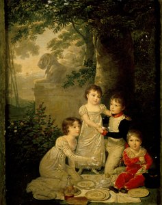 ヨアヒム・ムラートとカロリーヌ・ボナパルトの4人の息子（左から、レティツィア 作： Jean Baptiste Isabey