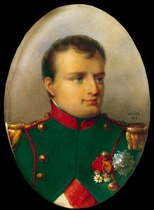 シャスール軍服を着たナポレオン1世のメダイヨン肖像画 作： Jean Baptiste Isabey