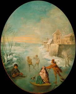冬 - 冬 - Jean Baptiste (Jean-Baptiste) Pater (1695-1736) の絵画 - c. 1725 - キャンバスに油彩 - 64.8x53.8 - バルセロナ国立カタルーニャ美術館