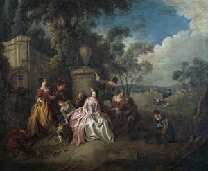 ジャン＝バティスト・ペイター（1695-1736）作「公園での出会い」 油彩・キャンバス 作： Jean Baptiste Joseph Pater