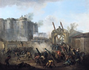 1789年7月14日のバスティーユ襲撃 作： Jean Baptiste Lallemand