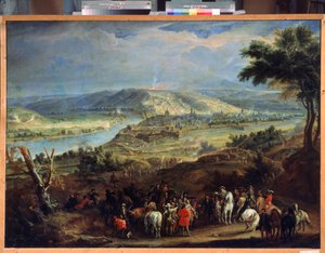 1692 年のナミュール包囲戦 (The Siege of Namur in 1692)。 1692 年 5 月 29 日から 6 月 30 日までのルイ 14 世とヴォーバンによる街の包囲。 作： Jean Baptiste Martin