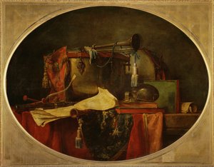 Les attributs de la music guerriere - 格闘音楽の属性、ベルヴュー城1767のための上ポルト...