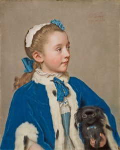 7歳のマリア・フレデリケ・ファン・リーデ＝アスローン像 作： Jean-Étienne Liotard