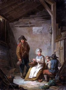 コテージの中の百姓たち 作： Jean Francois Clermont