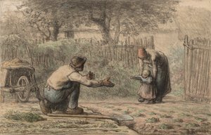 最初のステップ 作： Jean-Francois Millet
