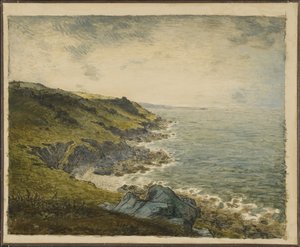 La cote a Greville (Greville Hague) - グレヴィルの海岸」ミレー、ジャン・フランソワ（1814-1875）作。キャンバスに油彩。寸法：60x73 cm。ストックホルム国立博物館 作： Jean Francois Millet