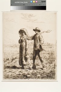 出勤（エッチング） 作： Jean Francois Millet