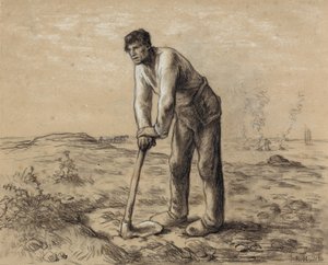 鍬を持つ男 作： Jean-Francois Millet