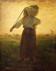 グレヴィルのノーマン ミルクメイド 作： Jean Francois Millet