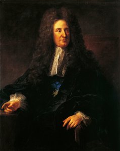 ジュール・アルドゥアン・マンサール (1646-1708) の肖像、フランスの建築家、フランスのバロック建築の第一人者、ジャン=フランソワ・ミレー (1814-1875) の絵画 作： Jean Francois Millet