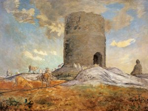 Jean-Jean-Francois Millet (1814-1875) による Barbizon の Chailly の塔。 作： Jean Francois Millet