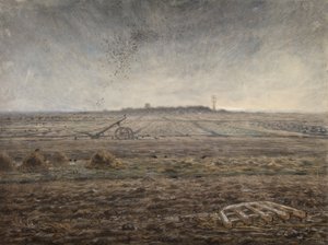 冬、シャイリーの平野、1862-66年頃（紙にパステル） 作： Jean Francois Millet