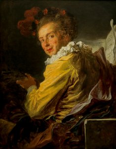 ファンタジー・フィギュアモンシエール・ド・ラ・ブルテッシュの肖像 作： Jean Honore Fragonard