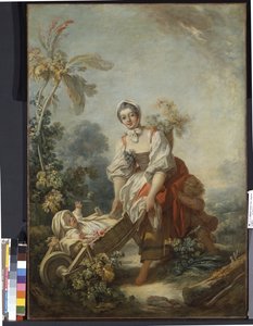 母性の喜び（キャンバスに油彩） 作： Jean Honore Fragonard