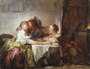 捕らえられたキス 作： Jean Honore Fragonard