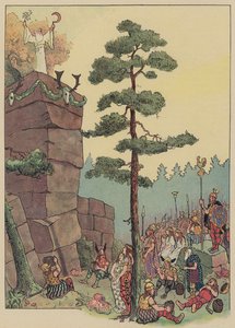 アルザスのメネルシュタインで祭りを祝うドルイド (カラー リソ) 作： Jean Jacques Waltz