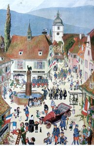 フランス人はアルザスを届ける（カラーリソ） 作： Jean Jacques Waltz
