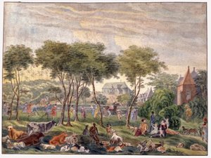 レユニオン島。 1813年（水彩） 作： Jean Joseph Patu de Rosemont