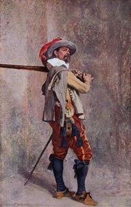 フランスのルイ13世の時代の銃士 作： Jean Louis Ernest (after) Meissonier