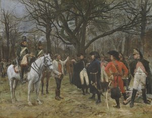 情報-デサイクス将軍と農民 作： Jean Louis Ernest Meissonier