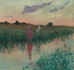 アーティストの妻釣り 作： Jean-Louis Forain