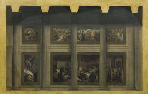 パンテオンのためのスケッチ：聖ジュヌヴィエーヴの死、1876年から1885年の間（油彩・カンヴァス） 作： Jean Paul Laurens