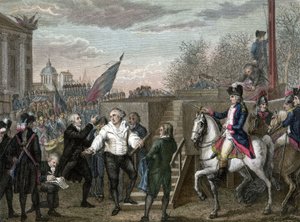 フランス革命: パリでギロチンにかけられたルイ 16 世の死 作： Jean (after) Duplessis Bertaux