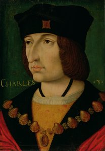 フランス王シャルル8世（1470-98）の肖像（油彩、パネル）（191337も参照）