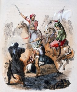 イブラヒム・パシャ（1789-1848）、ワッハーブ派との戦場にて 作： Jean Adolphe Beauce