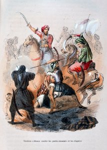 1811-1818 1847年、サウジアラビアのワハビスと戦うイブラヒムパシャ 作： Jean Adolphe Beauce